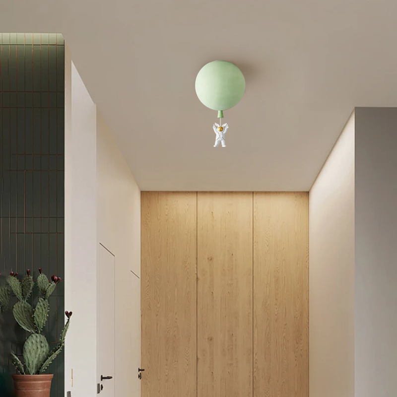 green Acrylic Ceiling Light for Hallway